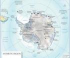 Antarktika Haritası. Güney Kutbu Antarktika kıtasında olduğunu